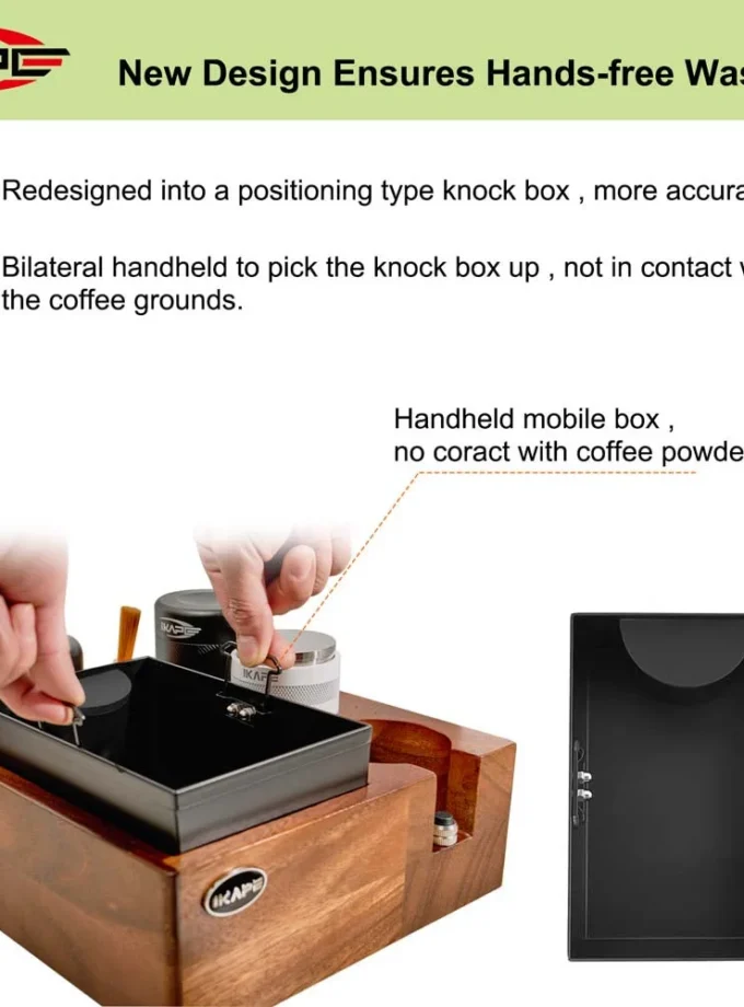IKAPE V2 Espresso Knock Box & Organizer (51/54/58mm)