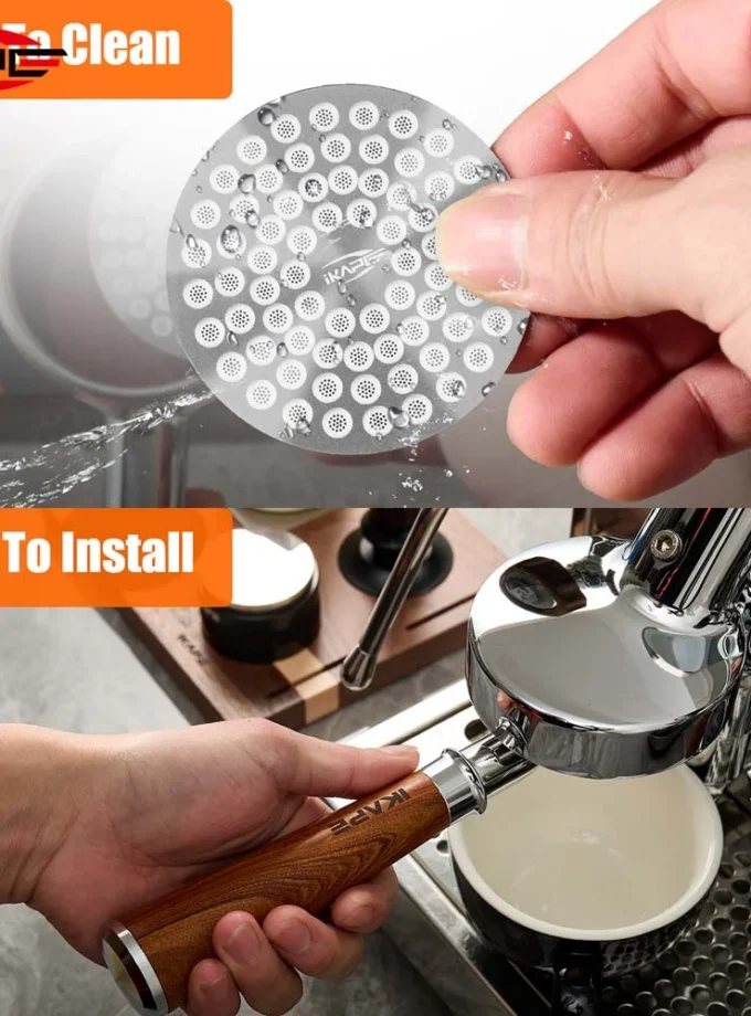 IKAPE V2 Espresso Puck Screen 0.8mm (51/53.3/58.5mm)