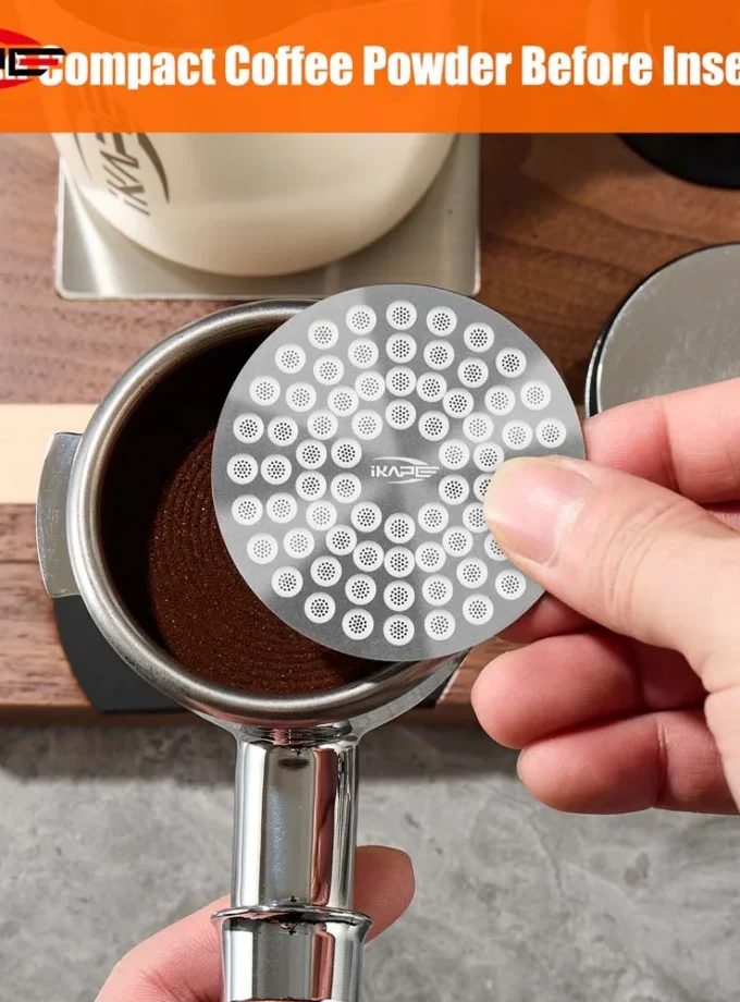 IKAPE V2 Espresso Puck Screen 0.8mm (51/53.3/58.5mm)